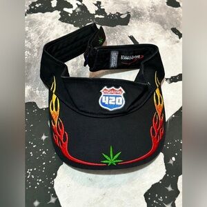 Highway 420 Flame Visor Hat